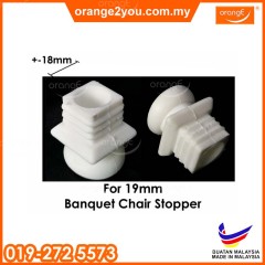 ACCS 019WH - White Banquet Chair Rubber Stopper | Anti Slip Plastic Stud Cap (for 19mm) 